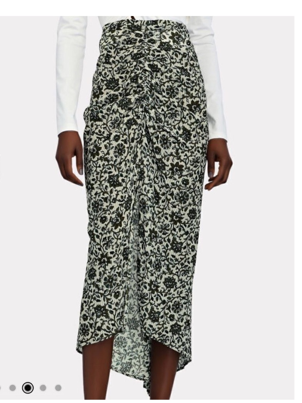 Veronica Beard Pixie Ruched Midi Skirt